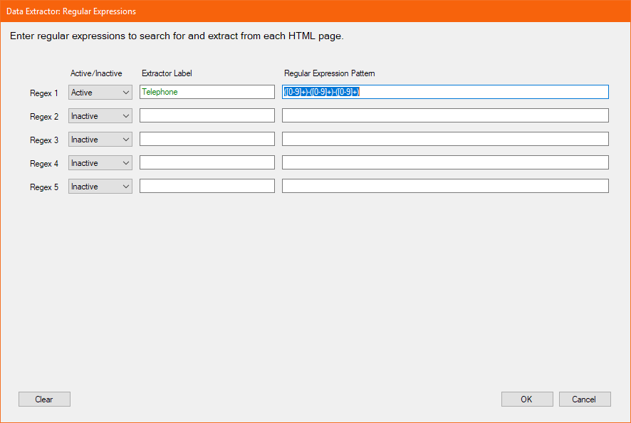 Extract telephone numbers with regular expressions